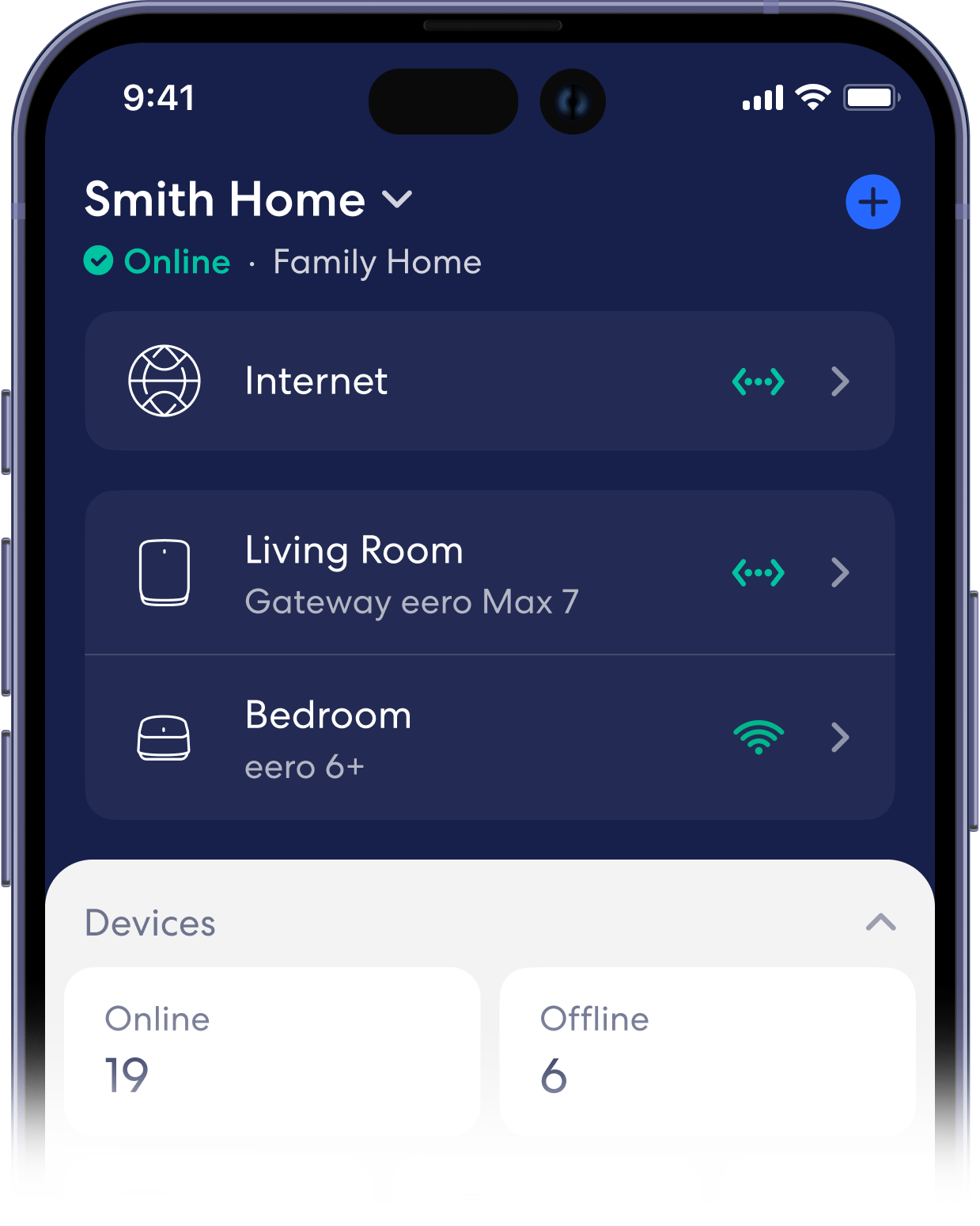 Immagine di uno smartphone che mostra l'applicazione